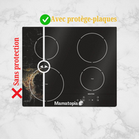 image montrant une plaque à induction avec ou sans protection