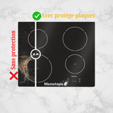 image montrant une plaque à induction avec ou sans protection